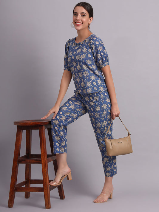 Cotton Printed  Style Top with Trouser