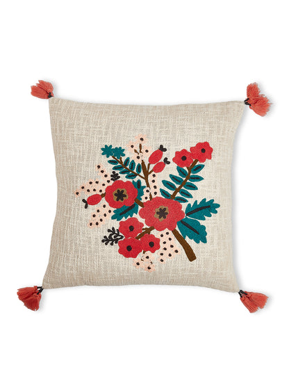 Spring Cushion Cover- Hand Embroidered - Ayuda Homes