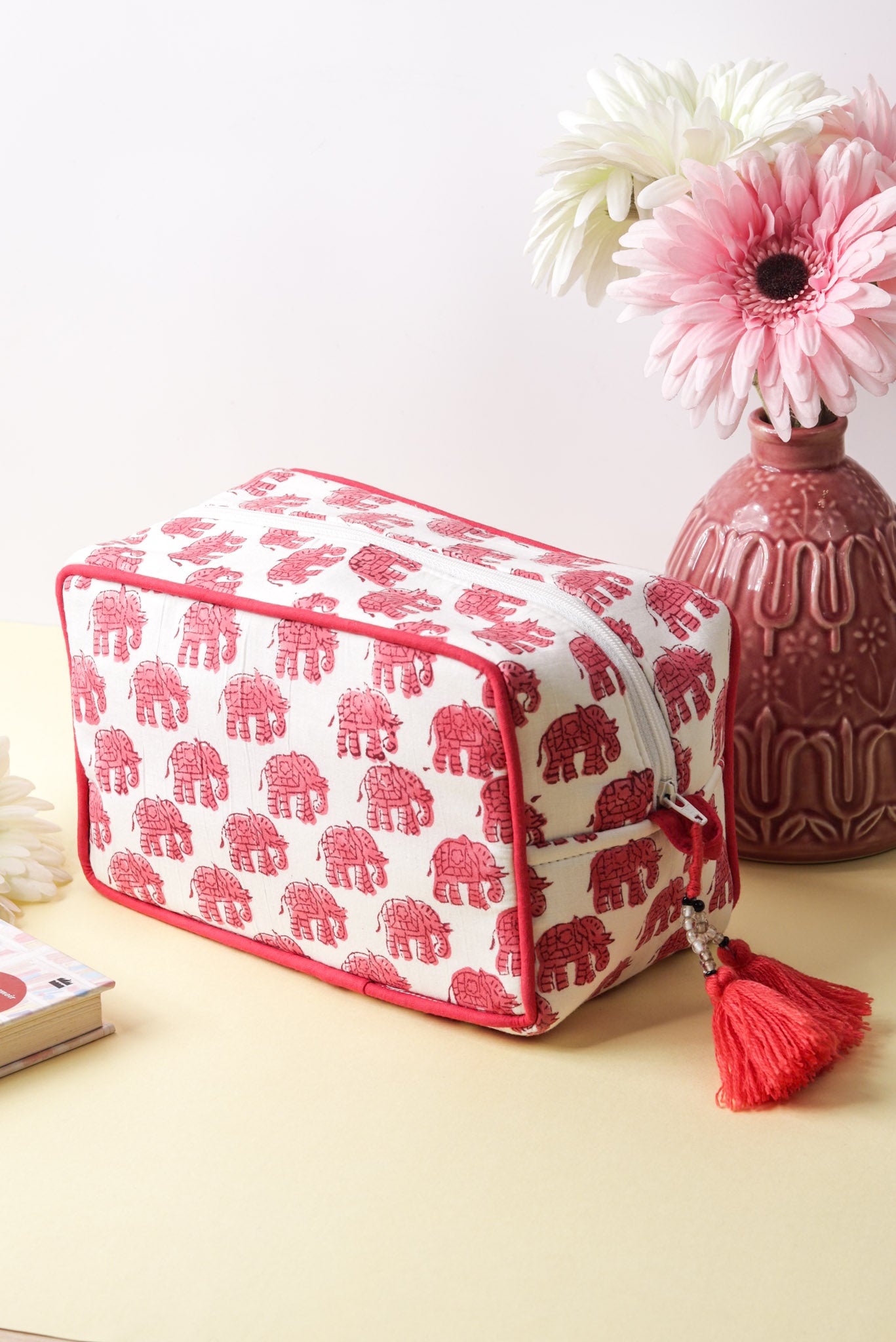 Tusker Pouch - Block Printed - Ayuda Homes