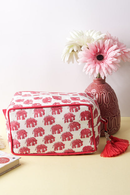 Tusker Pouch - Block Printed - Ayuda Homes