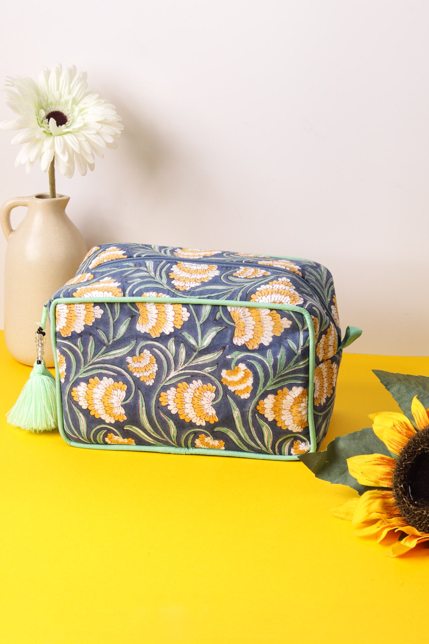 Voyage Pouch - Block Printed - Ayuda Homes