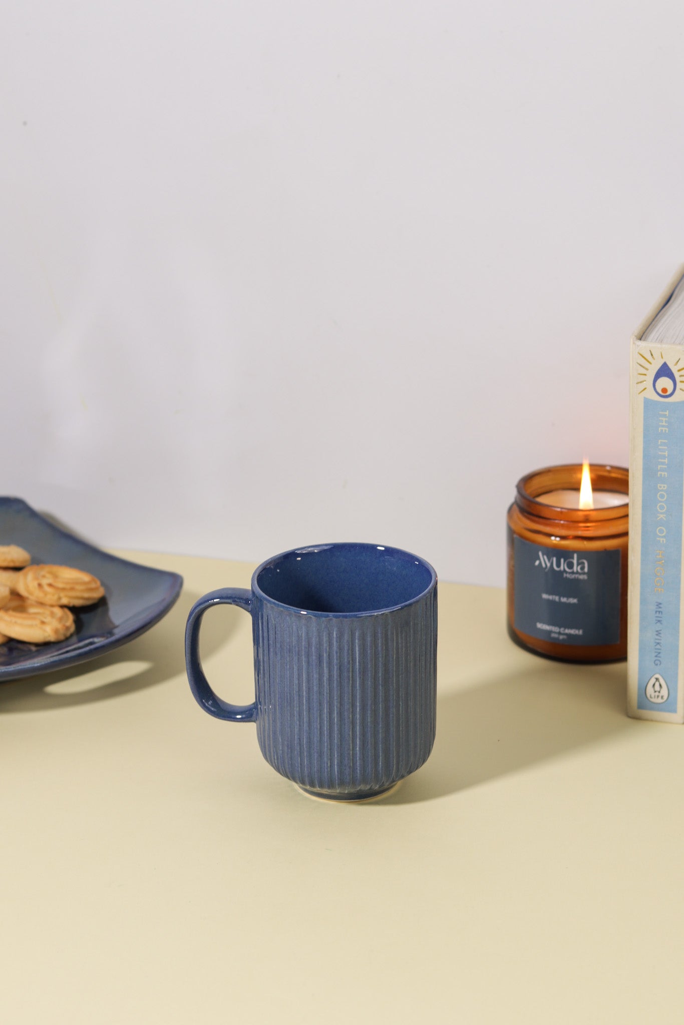 Wakey Indigo Ceramic Mug - Ayuda Homes