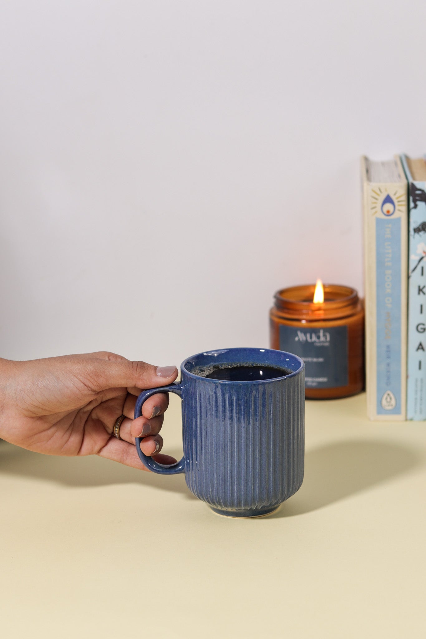 Wakey Indigo Ceramic Mug - Ayuda Homes