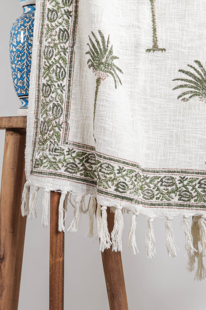 Palm Tree Cotton Throw