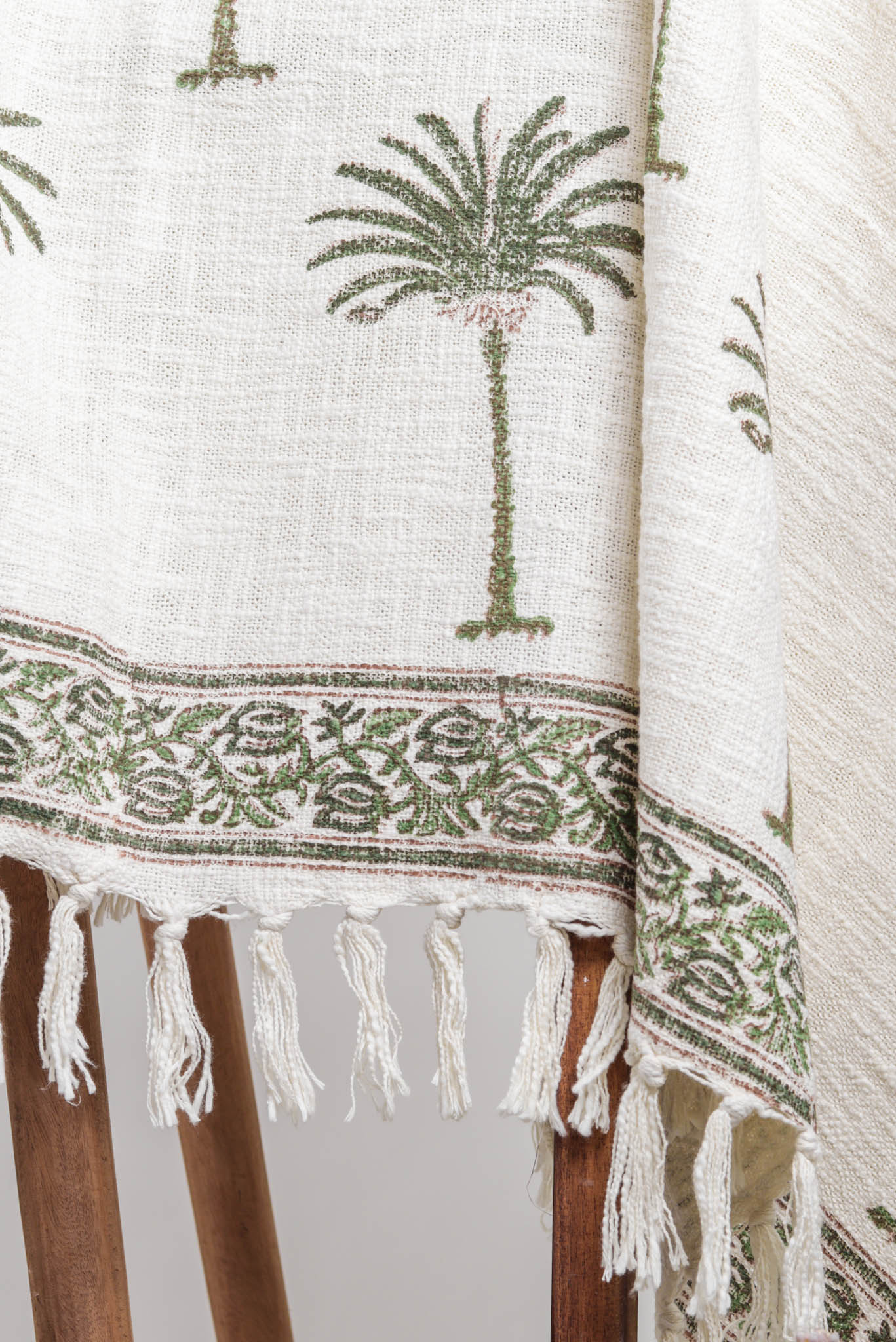 Palm Tree Cotton Throw