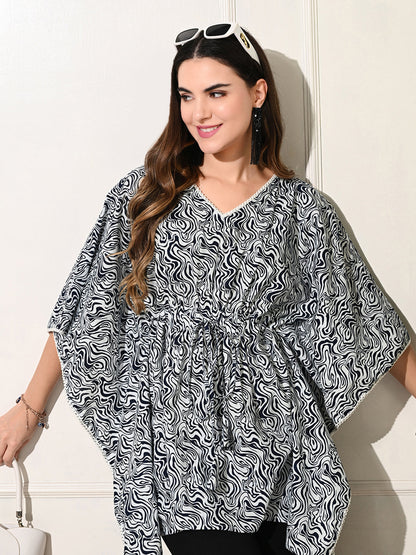 Blue Wave Kaftan Tunic