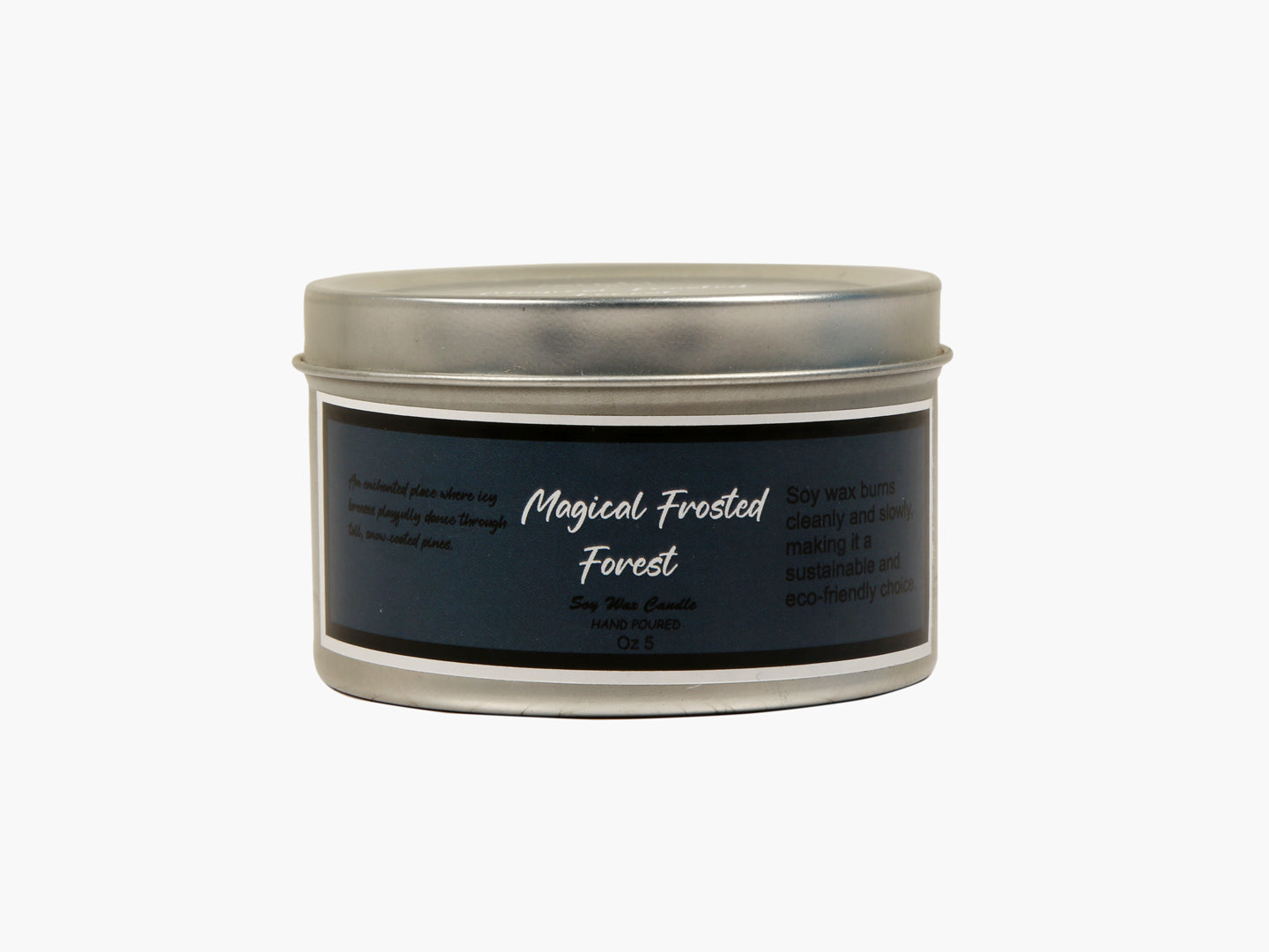 Magical Frosted Forest Scented Candle - Soy Wax | Tin Jar - Ayuda Homes