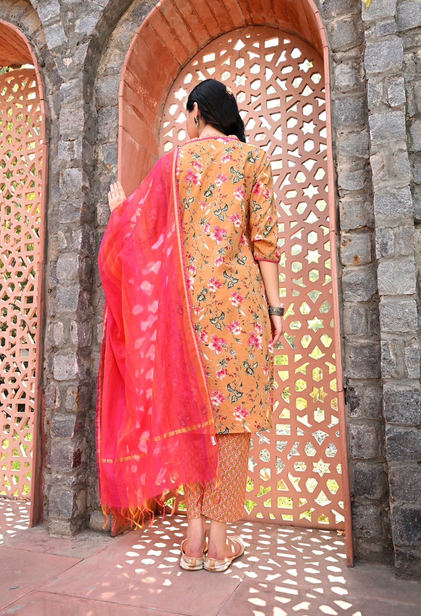 Yellow Kurta Pant Dupatta Set