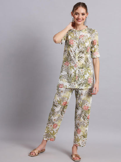 Tropical Shirt and Pant Co-ord Set - Decked Up