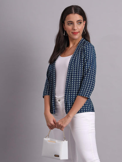 Blue Short Jacket Shrug