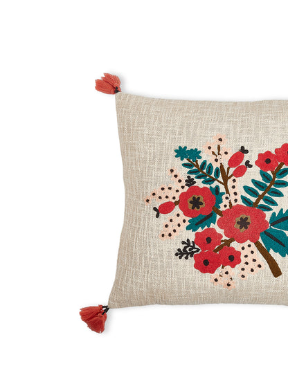 Spring Cushion Cover- Hand Embroidered - Ayuda Homes