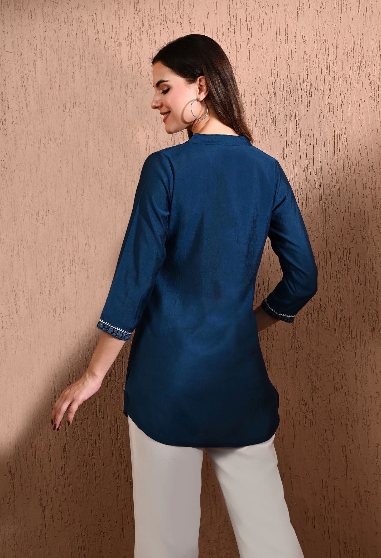 Blue Embroidered Tunic