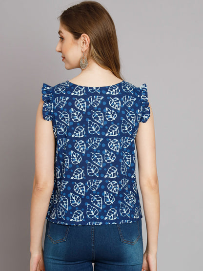 Indigo Leaf Top