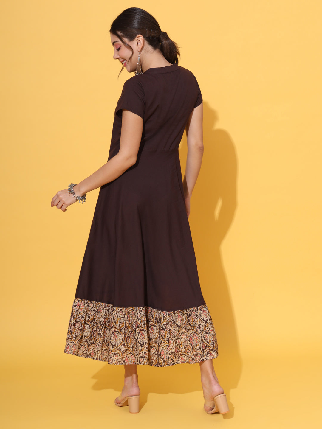 Dark Chocolate Flared Dres