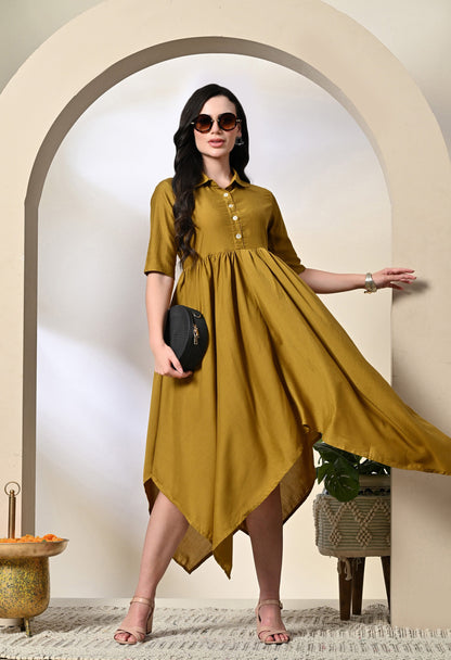 Silk Asymmetric Dress