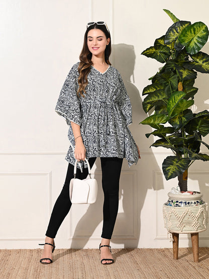 Blue Wave Kaftan Tunic