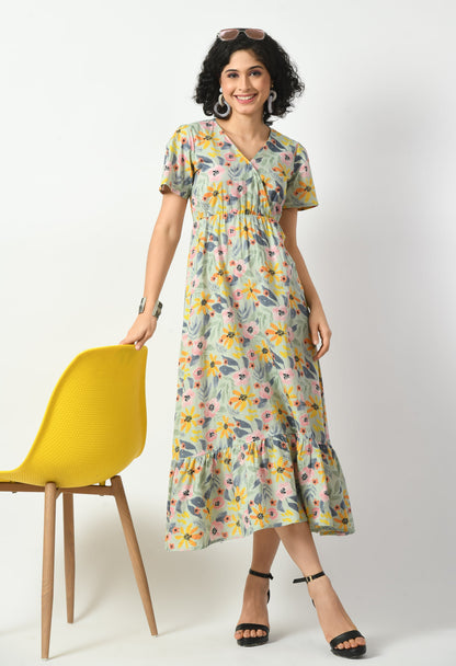 Cotton  A-line Pocket Dress