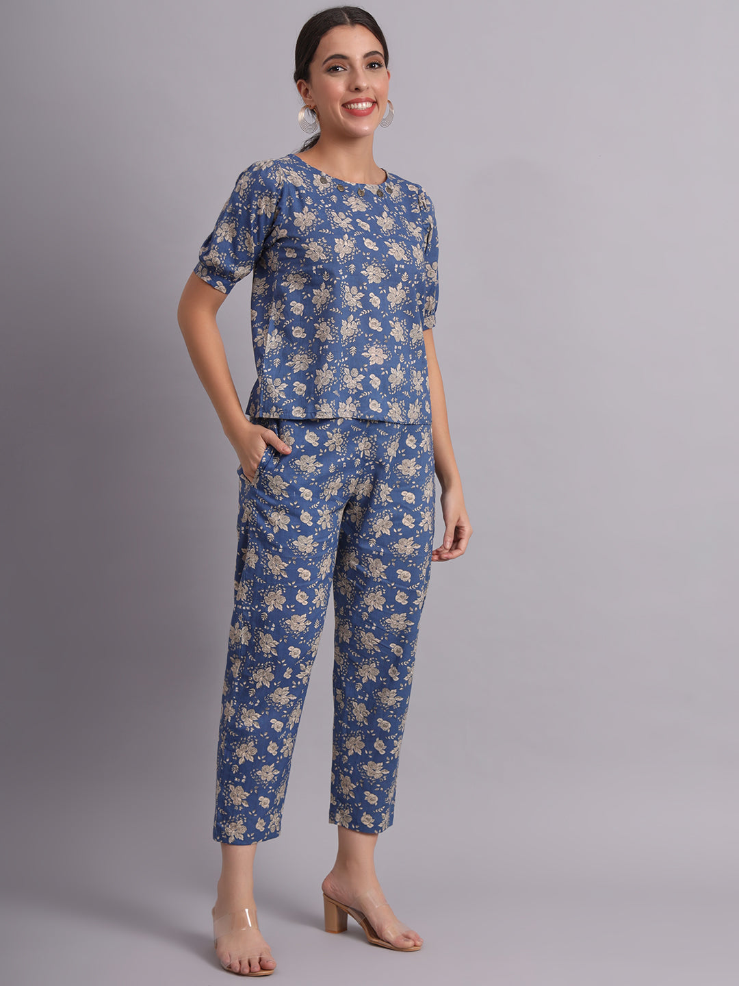 Cotton Printed  Style Top with Trouser