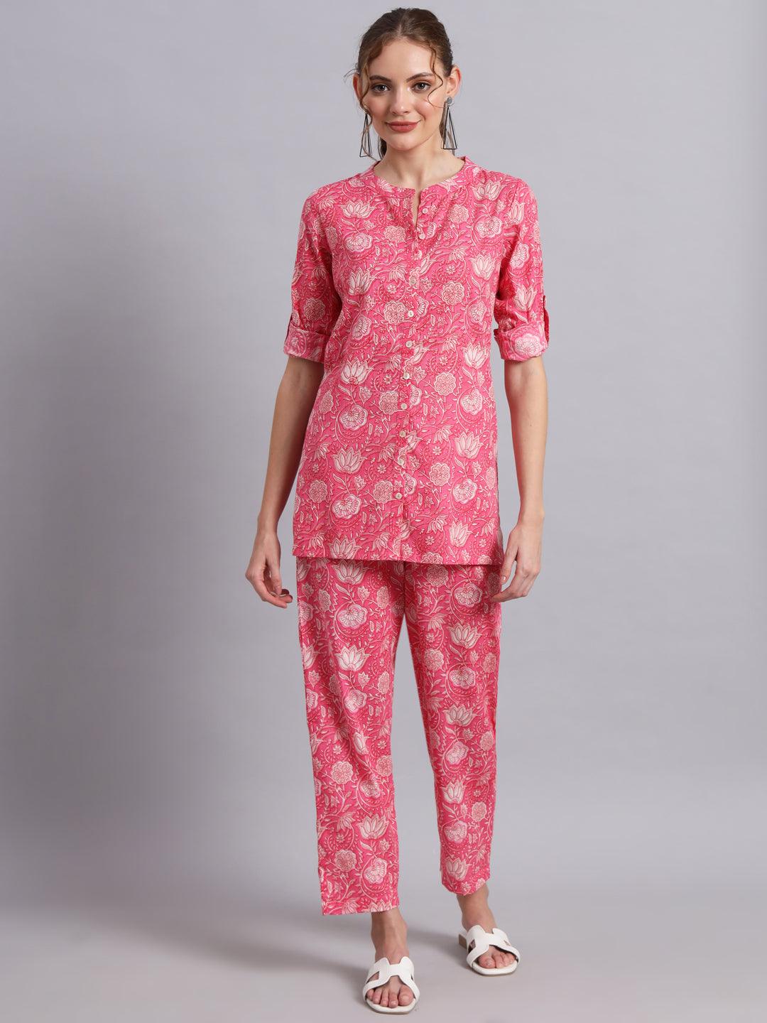 Peppy Pink Shirt and Trouser Co-ord Set - Decked Up