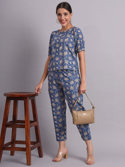 Cotton Printed  Style Top with Trouser