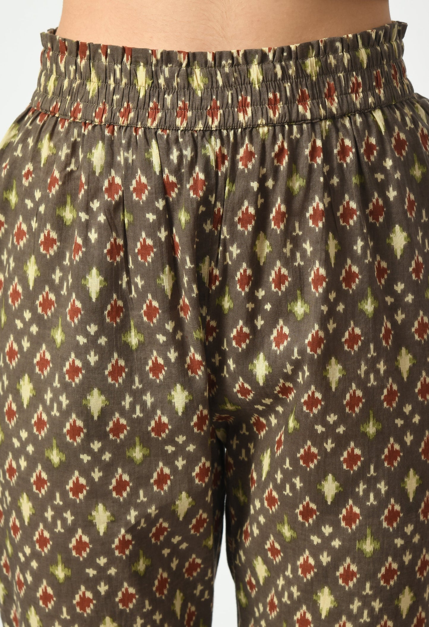 Ikat Relaxed Cotton Trousers