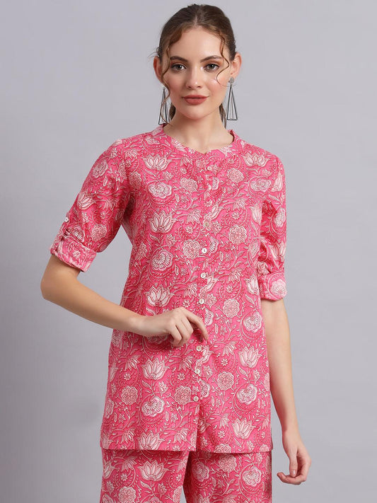 Peppy Pink Shirt and Trouser Co-ord Set - Decked Up