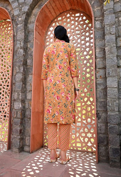 Yellow Kurta Pant Dupatta Set