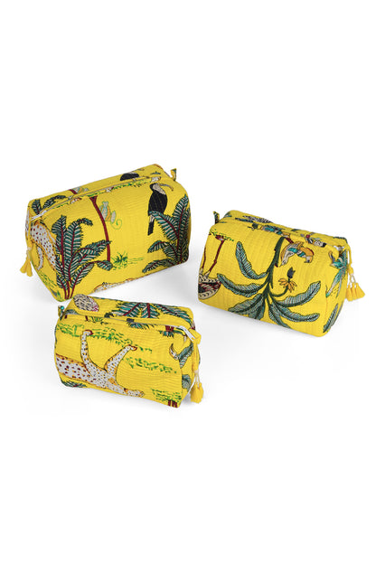 Tropical Elegance Quilted Pouches (Set of 3)