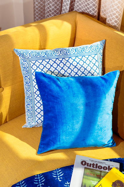 Premium Velvet Cushion Cover -  Navy