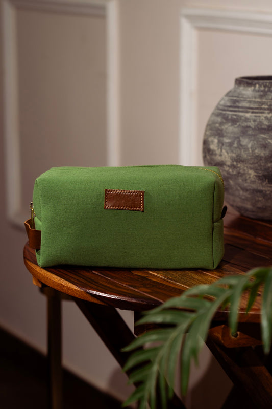 Canvas Box Organizer Pouch - Green