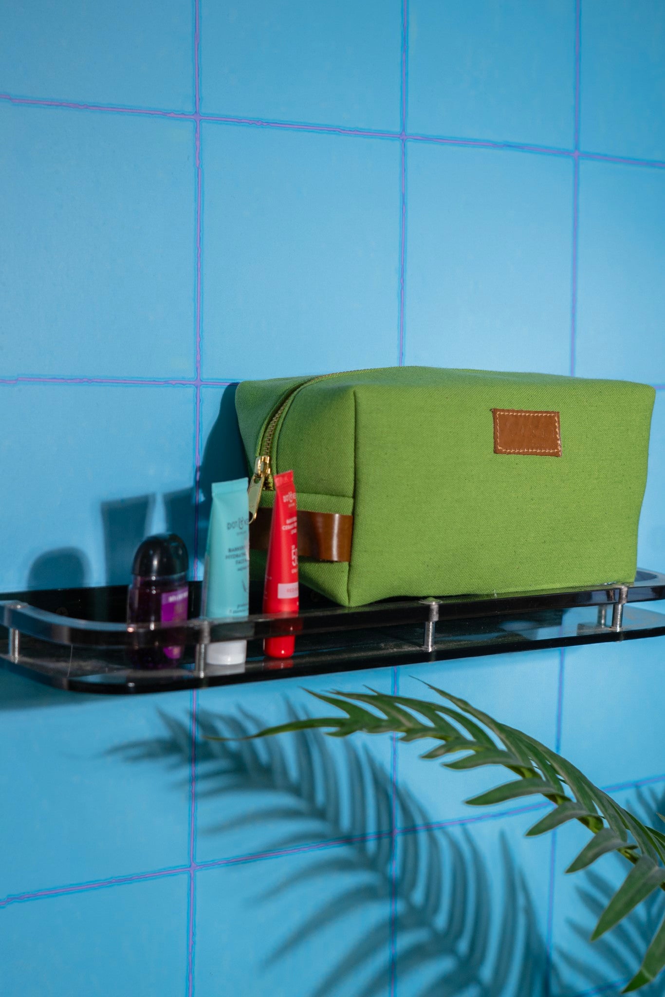 Canvas Box Organizer Pouch - Green