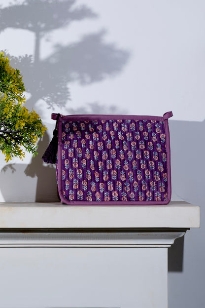 Lilac Quilted Pouch