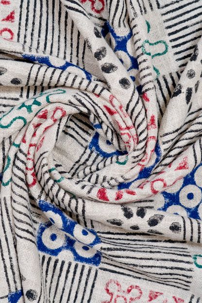 Variegated Cotton Throw - Block Printed