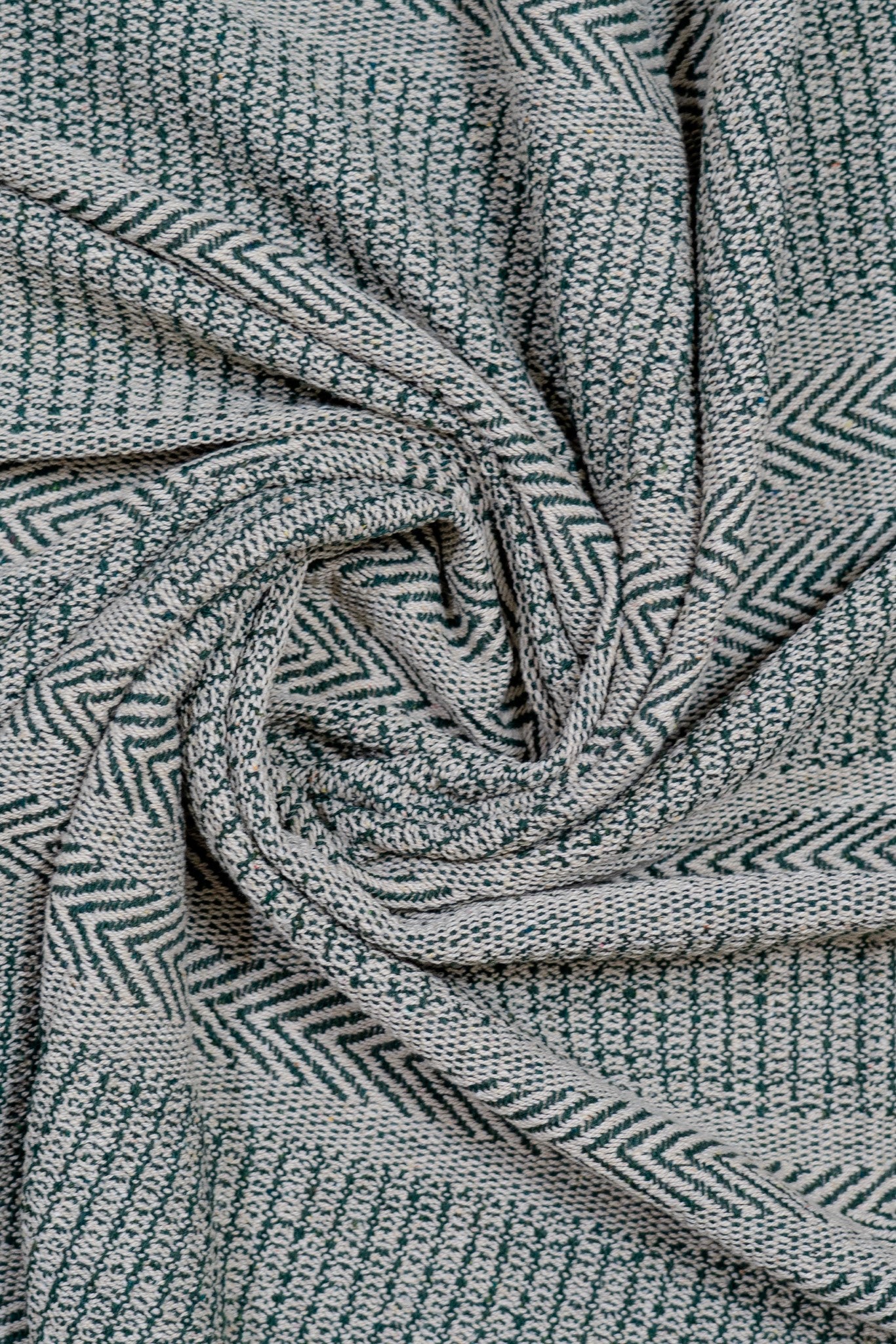 Emerald Cotton Throw - Hand Knitted