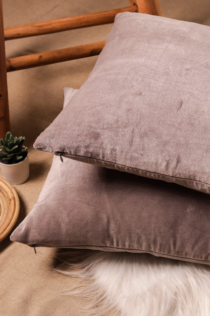 Premium Velvet Cushion Cover -  Gray