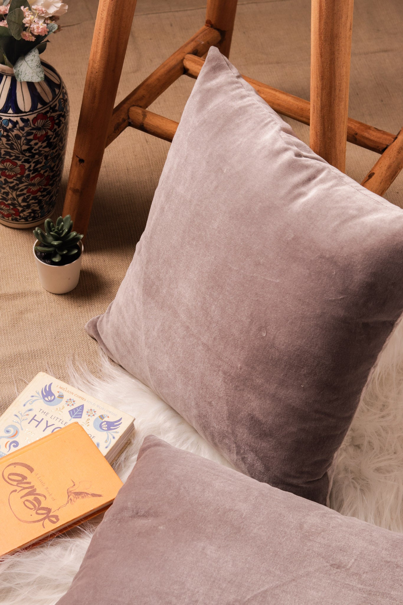 Premium Velvet Cushion Cover -  Gray