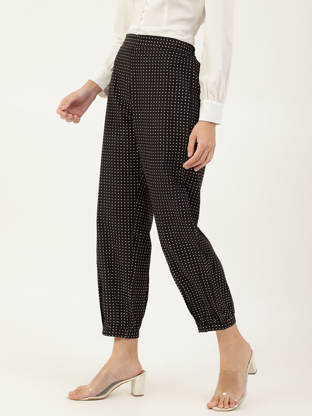 Black Dotted Jogger Pant