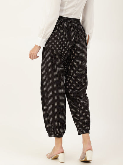 Black Dotted Jogger Pant