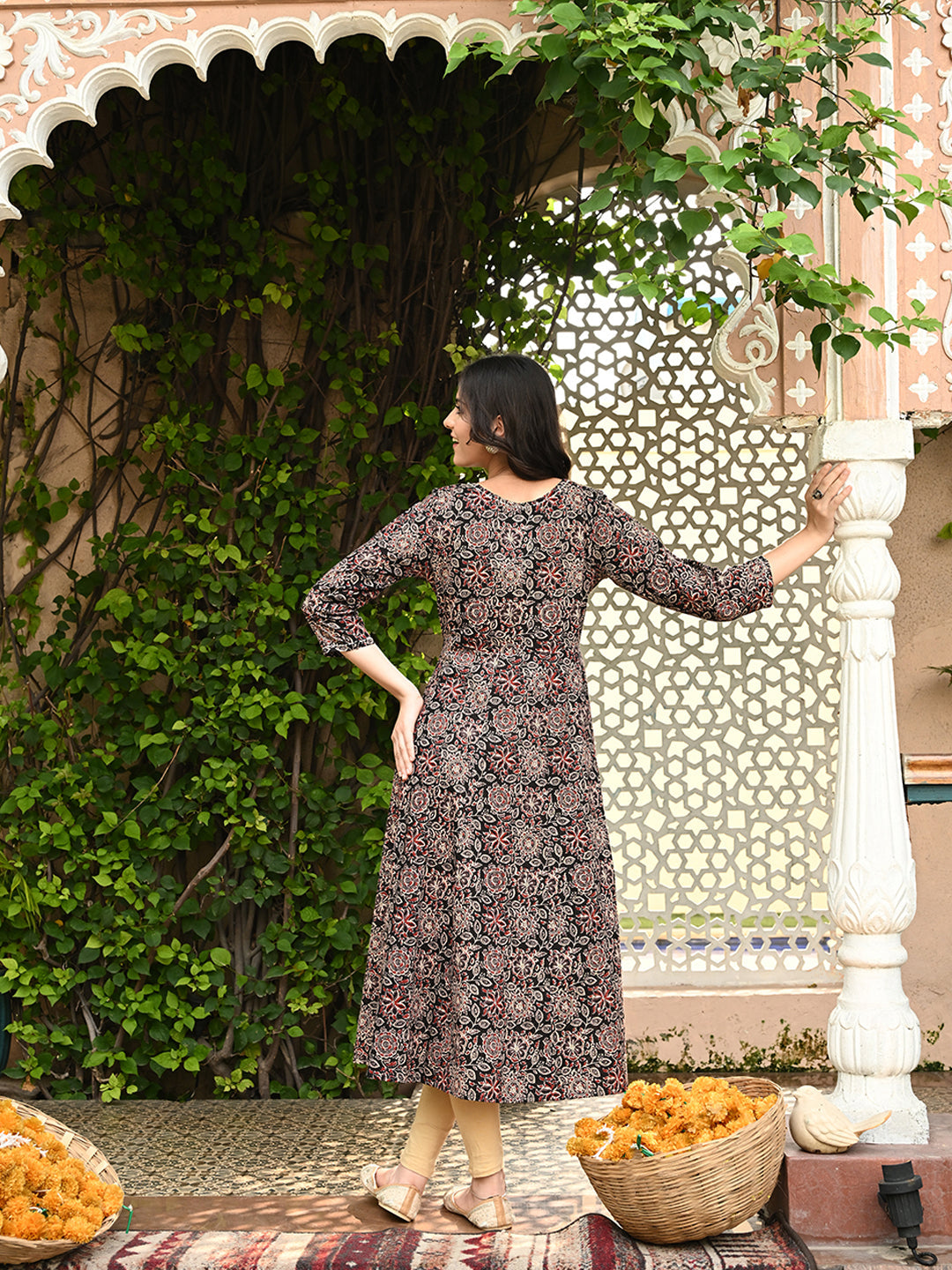 Bagru Ethnic Anarkali Kurta