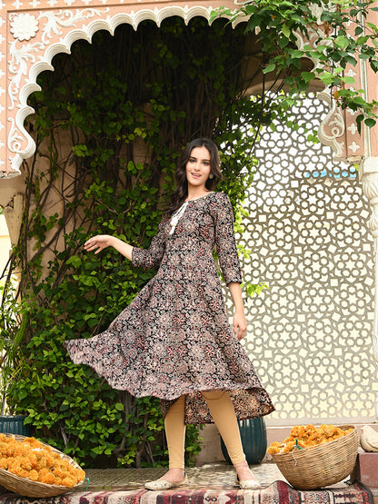 Bagru Ethnic Anarkali Kurta