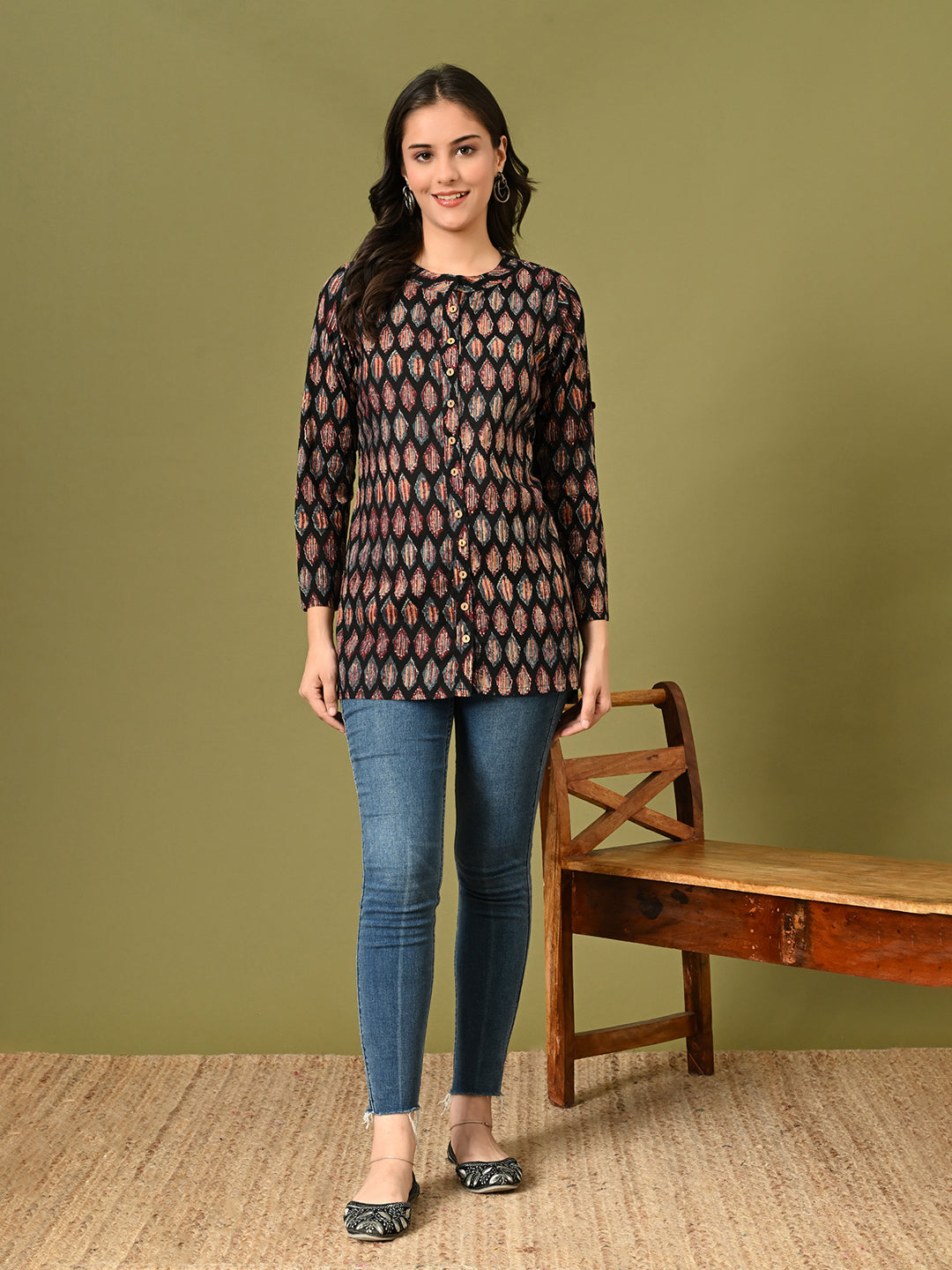 Ikat Shirt Style Tunic