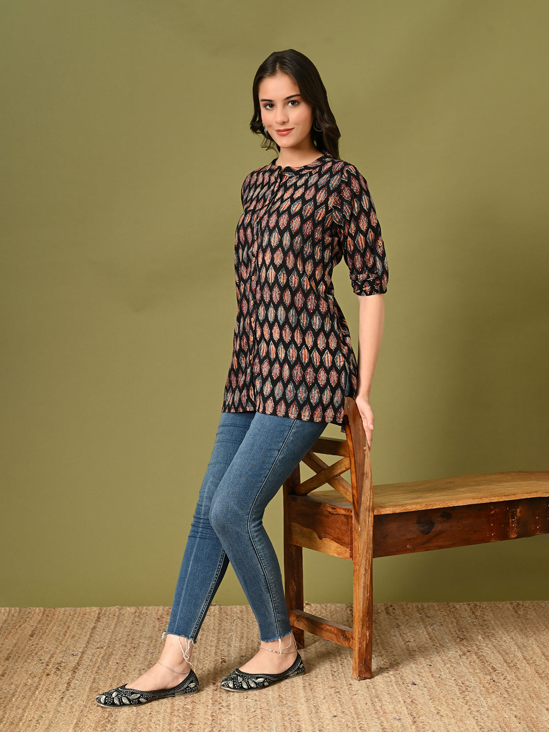 Ikat Shirt Style Tunic