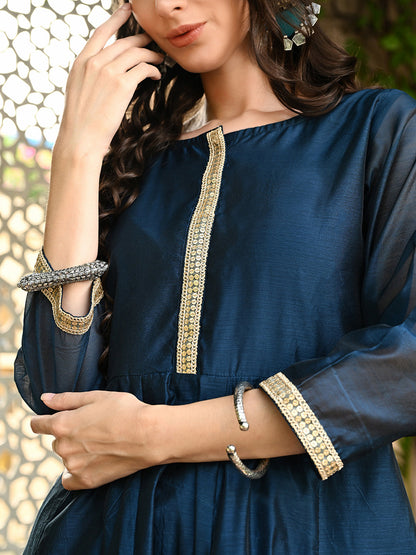 Bahara Chanderi Anarkali Kurta