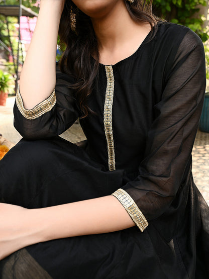 Suhana Chanderi Anarkali Kurta