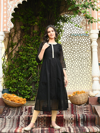 Suhana Chanderi Anarkali Kurta