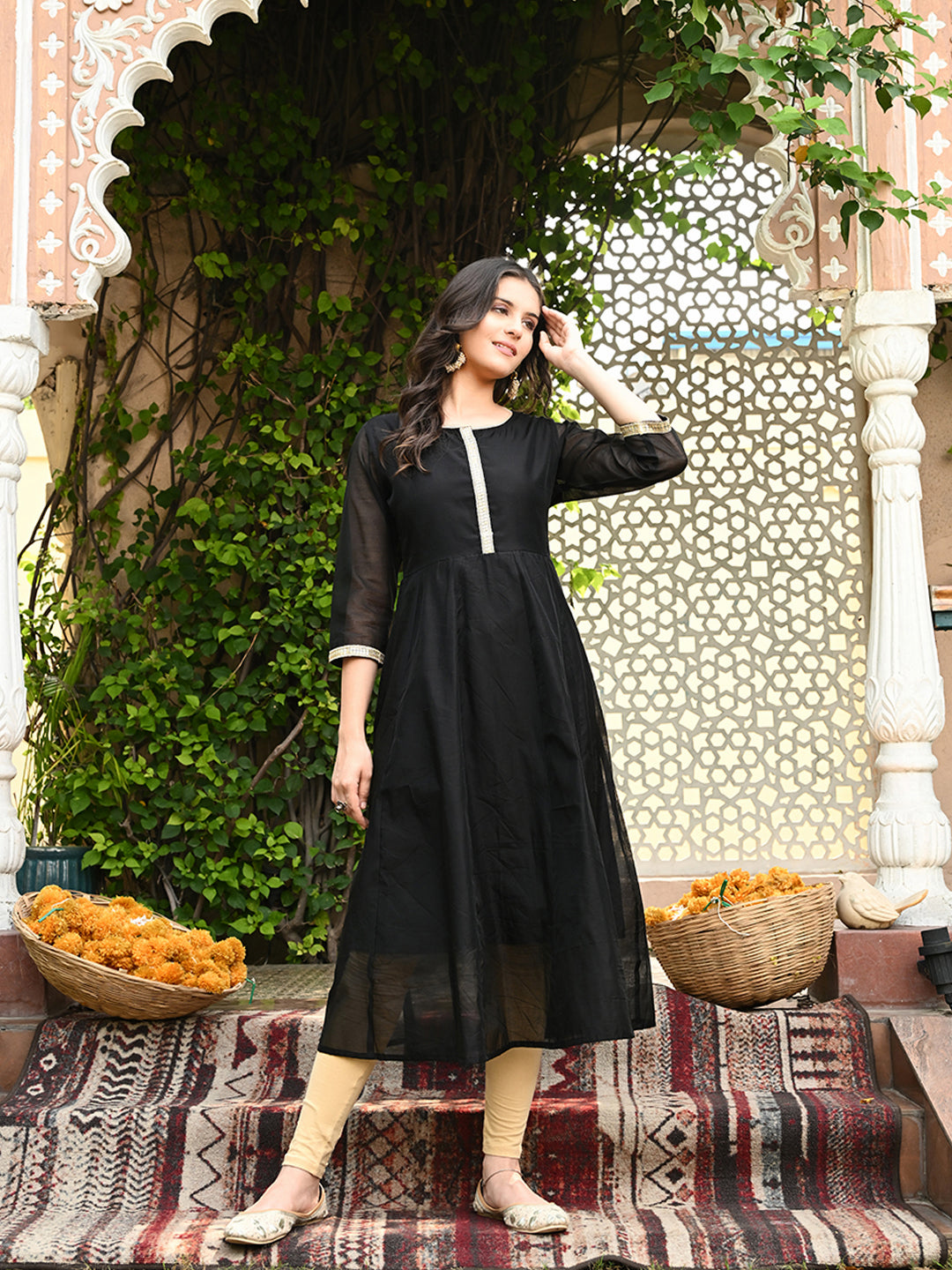 Suhana Chanderi Anarkali Kurta