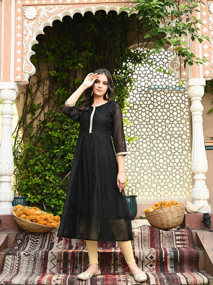 Suhana Chanderi Anarkali Kurta