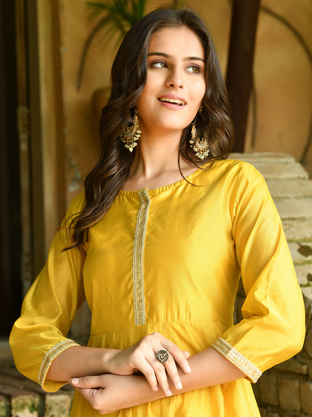 Ananya Chanderi Anarkali Kurta