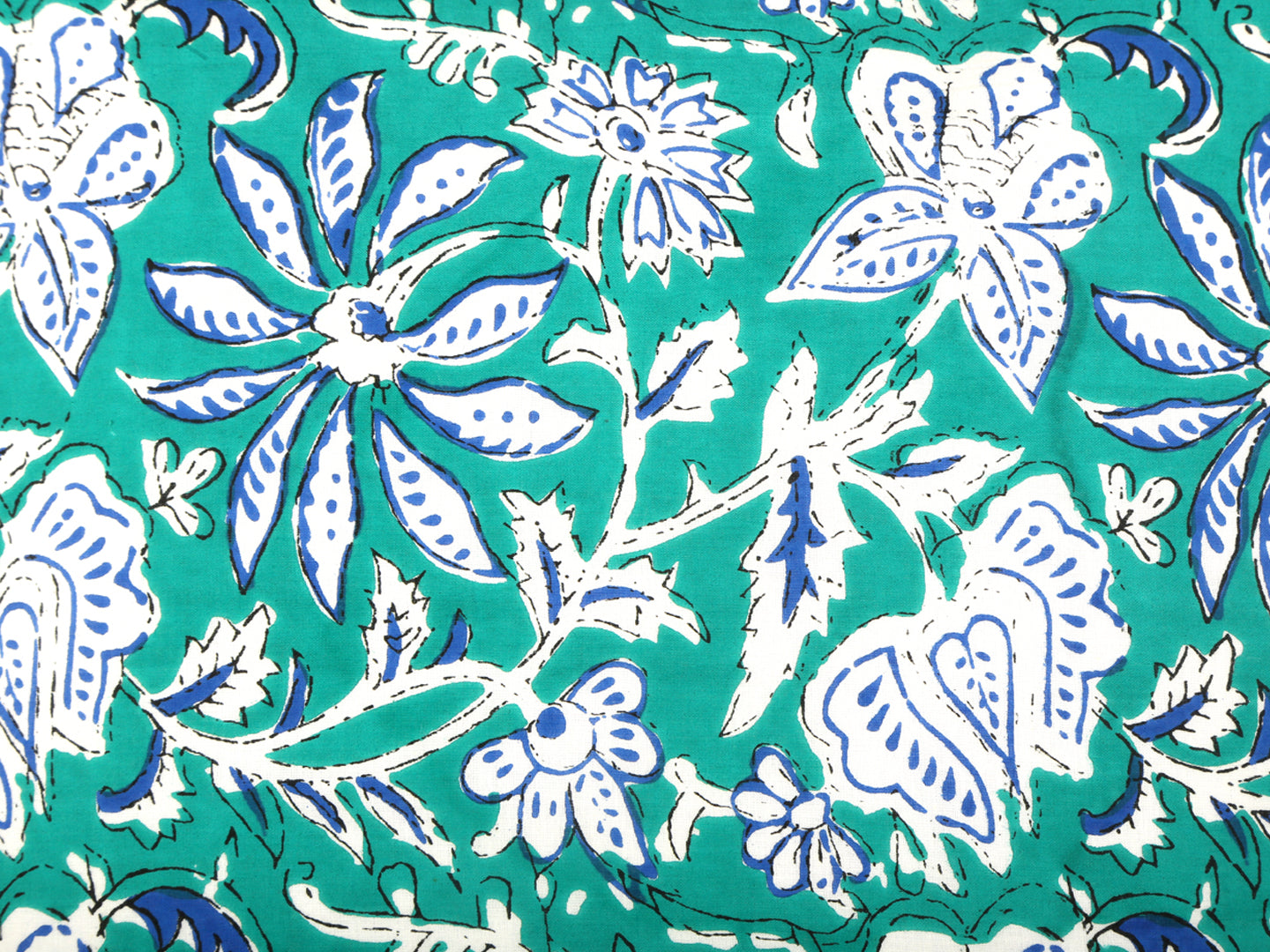 Sea Green Cushion Cover - Block Printed - Ayuda Homes