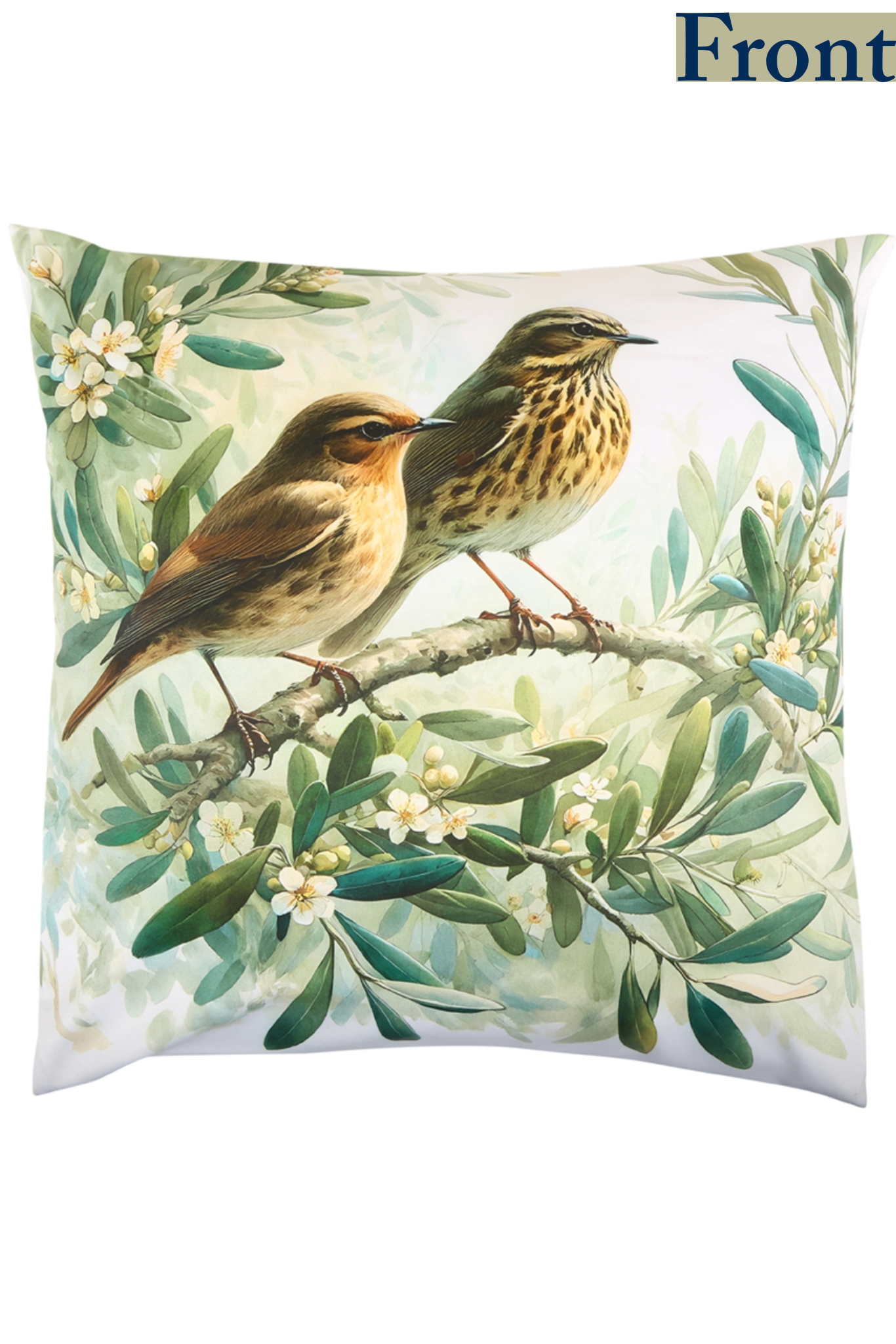 Perched Sparrows Cushion Cover - Printed - Ayuda Homes